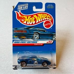 🛍️🛍️ HOT WHEELS 1999 FIRST EDITION FORD GT 40 DIE CAST CAR 🔥🔥